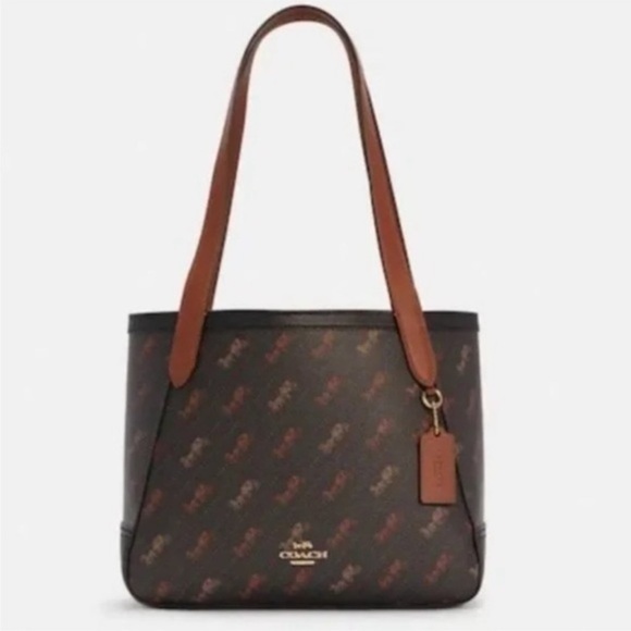Coach HORSE AND CARRIAGE TOTE WITH HORSE AND CARRIAGE DOT PRINT - Picture 7 of 12
